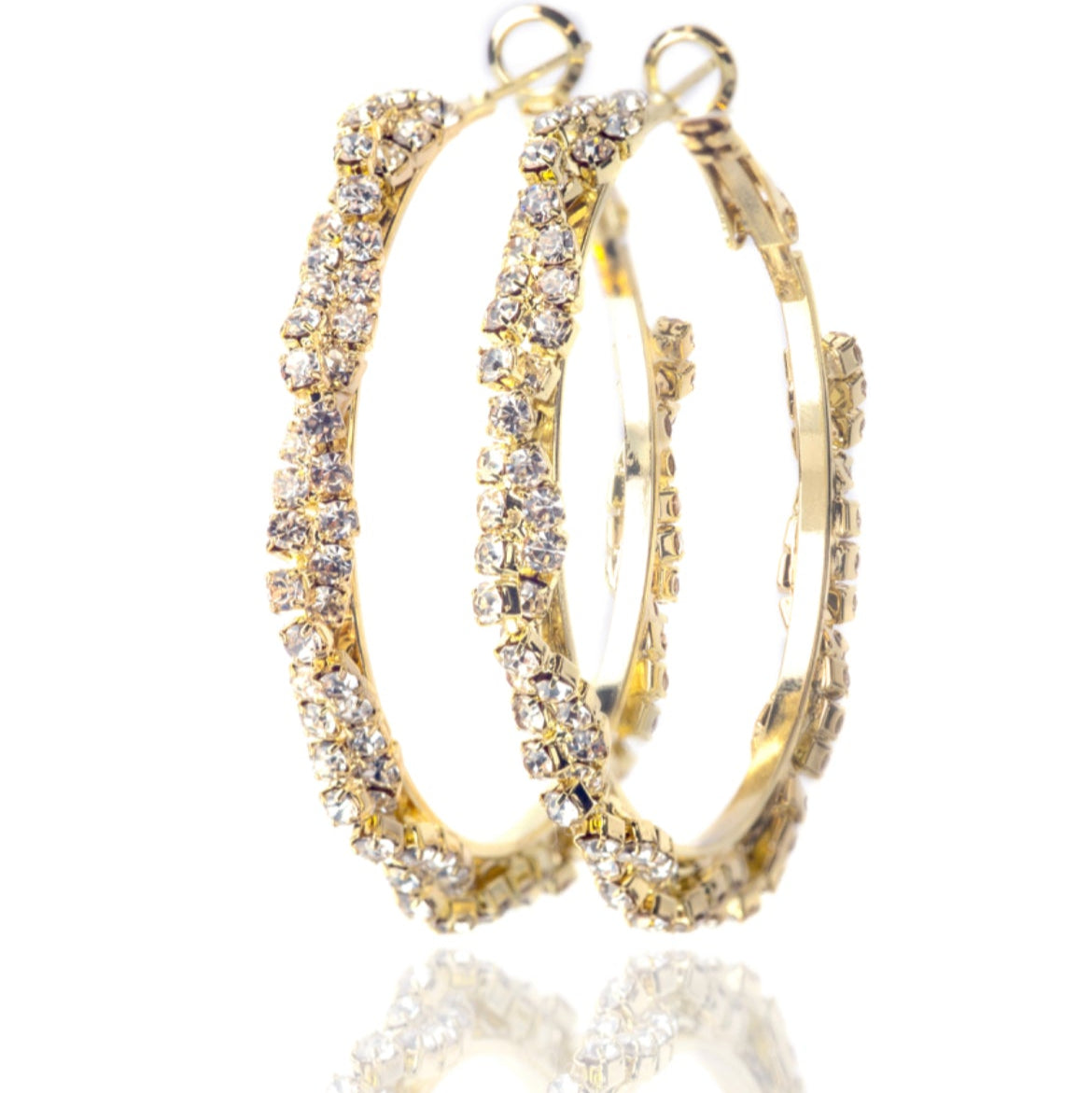 Floral Bloom Golden Circle Earring