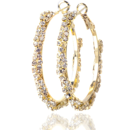 Floral Bloom Golden Circle Earring